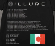 Load image into Gallery viewer, MANIFESTO Illure Superior Black Cotton Unisex T-shirt MAISON ILLURE Milano Tokyo