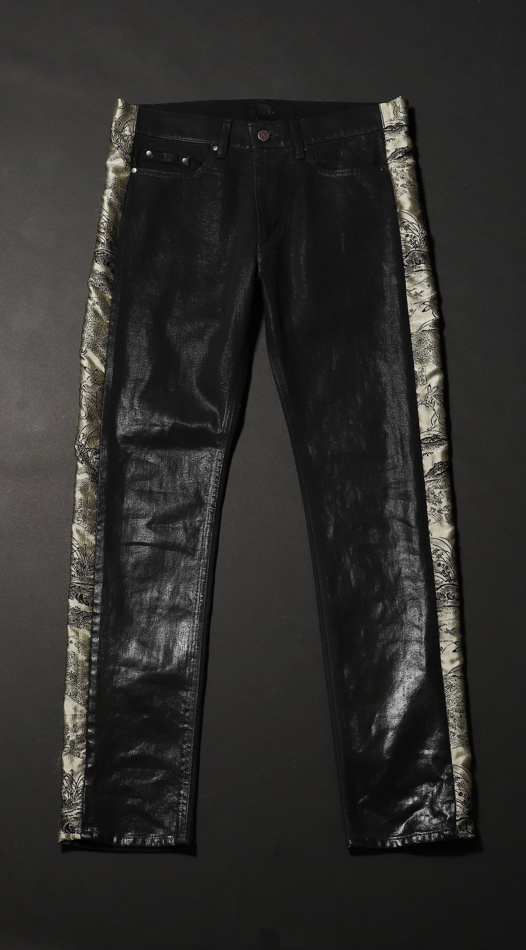 Exclusive Leather effect prêt-à-porter men Jeans MAISON ILLURE Milano Tokyo
